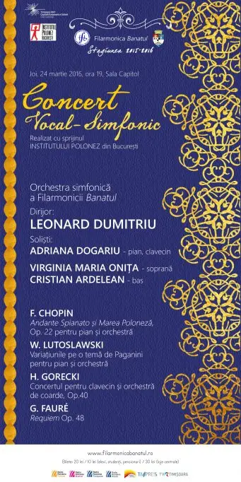 Concert vocal-simfonic Adriana Dogaru
