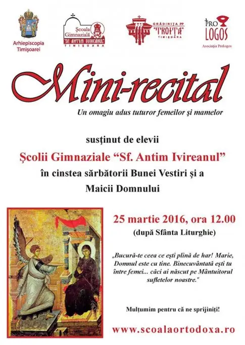Mini-recital de Buna Vestire