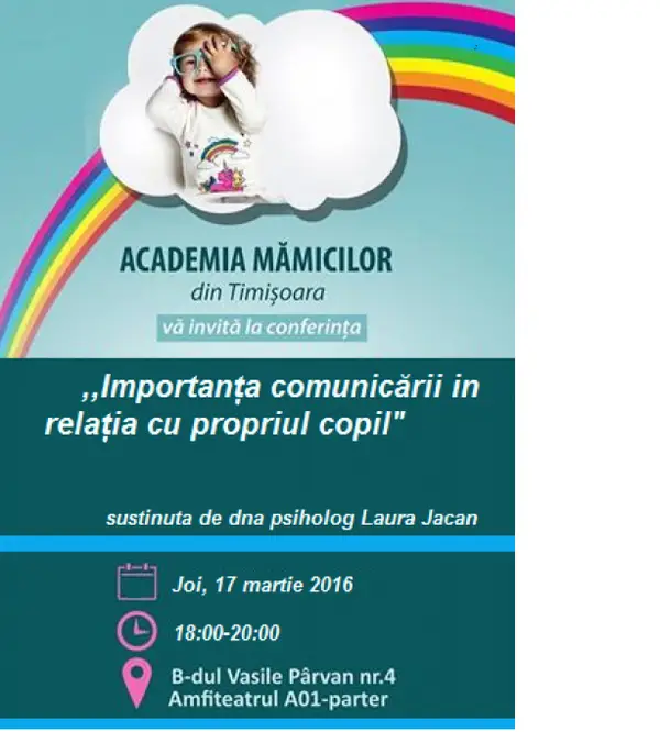 Conferinta ,,Importanta comunicarii in relatia cu propriul copil" sustinuta de dna. psiholog Laura Jacan