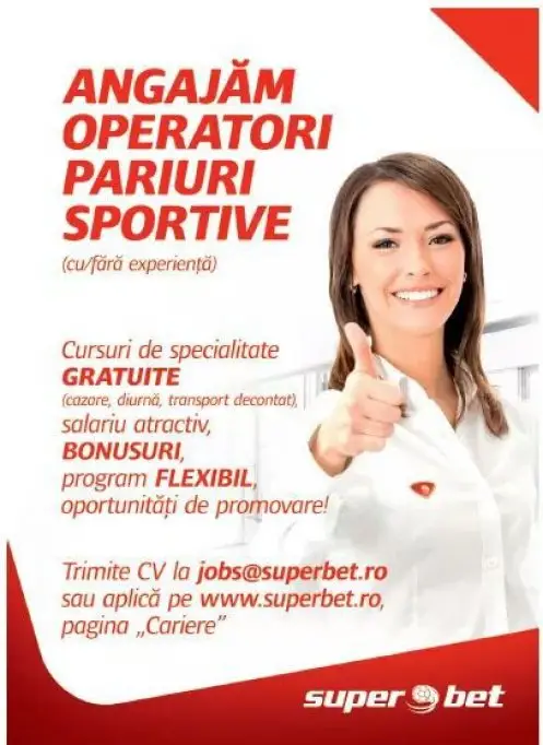 Operator Pariuri Sportive (cu/fara experienta)
