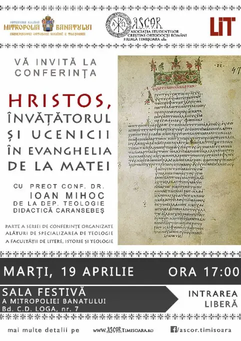 Hristos, Învatatorul si ucenicii in evanghelia de la Matei