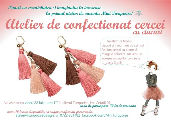 Atelier de confectionat cercei cu ciucuri