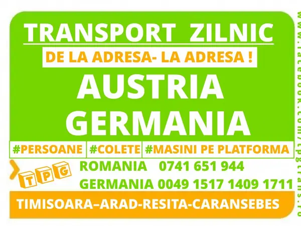Transport rapid, persoane, colete Austria-Germania