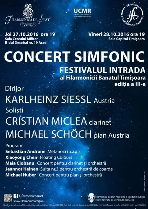 Concert simfonic in cadrul Festivalului International de Muzica Noua Intrada
