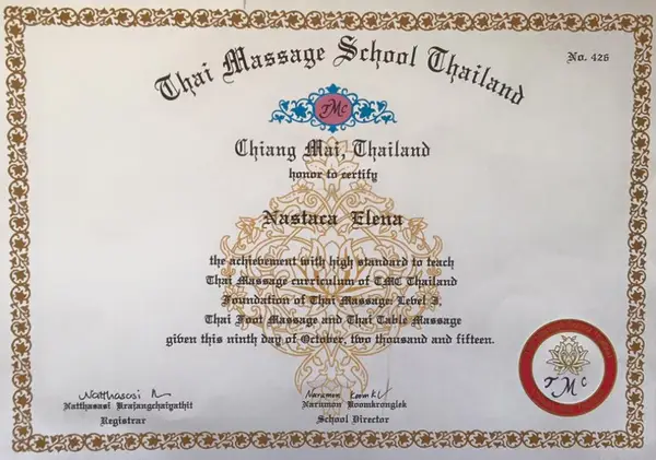 Cabinet de masaj terapeutic Thai Elena Nastaca