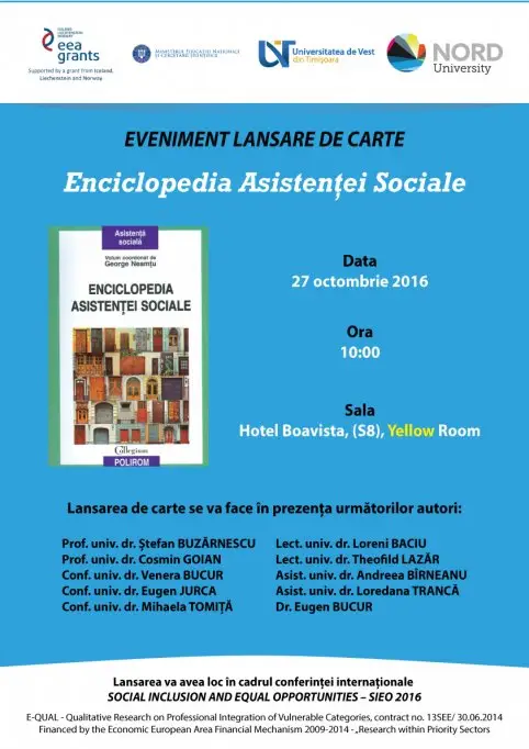 Enciclopedia asistentei sociale, coordonata de George Neamtu