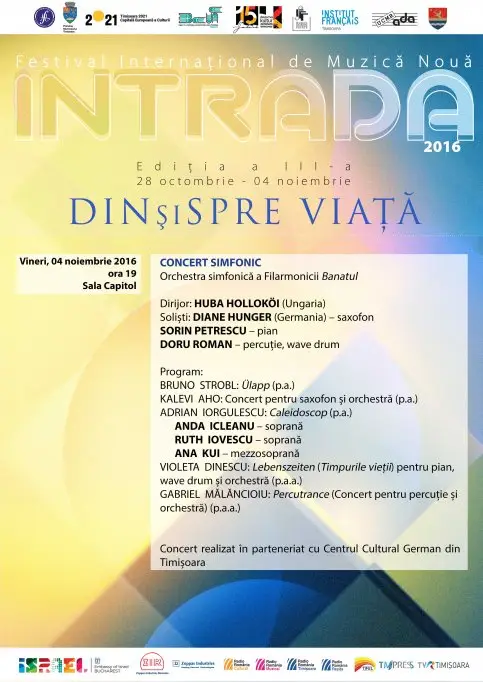 Concertul de închidere al Festivalului Internațional de Muzică Nouă INTRADA