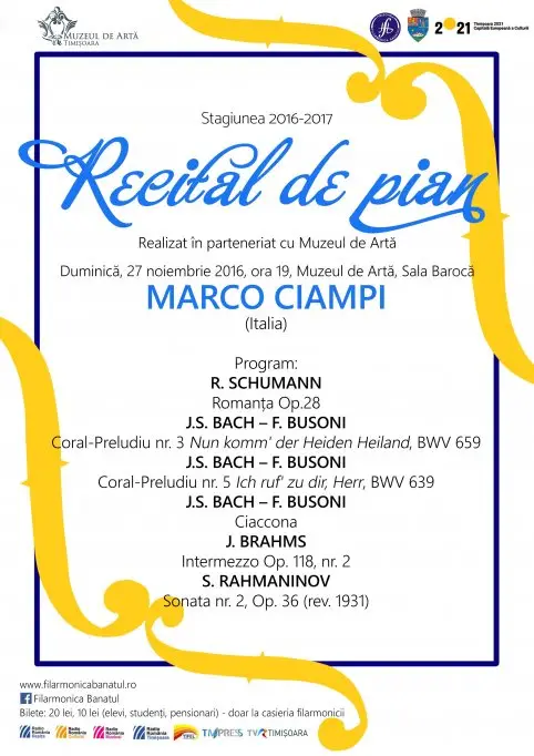 Recital de pian Marco Ciampi