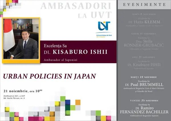 Ambasadorul Japoniei, E.S. Dl Kisaburo Ishii, la UVT