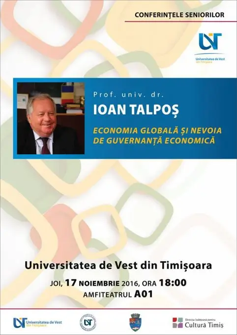 Conferintele Seniorilor, cu prof. univ. dr. Ioan Talpoș