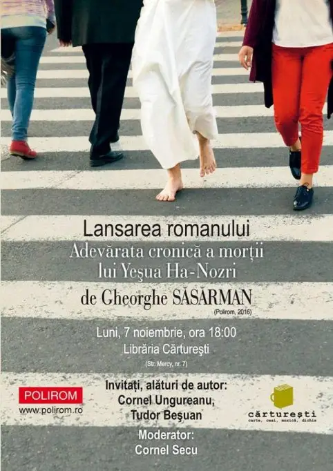 Gheorghe Sasarman lanseaza la Timisoara cel mai nou roman