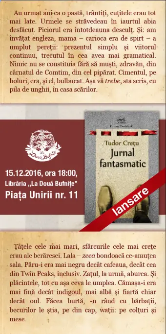 Lansare Jurnal Fantasmatic