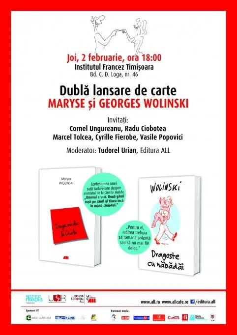 Draga, ma duc la Charlie / Dragoste cu nabadai/ Dubla lansare de carte Maryse si Georges WOLINSKI