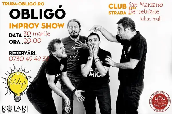 Spectacol de improvizație teatrală cu Trupa Obligó