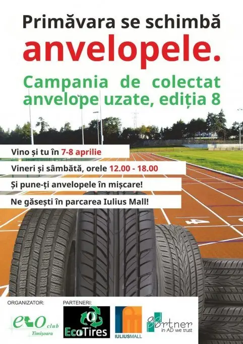 Campanie de colectare a anvelopelor uzate, la Iulius Mall