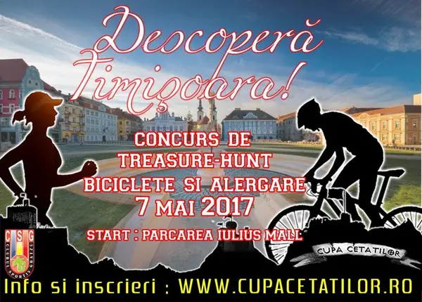 Competitia de treasure-hunt pe biciclete si alergare “DESCOPERA TIMISOARA”