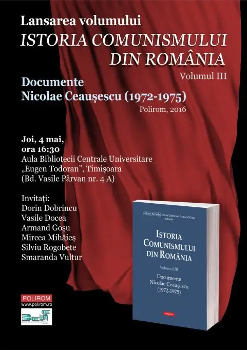 Lansarea "Istoria comunismului din Romania" - vol III