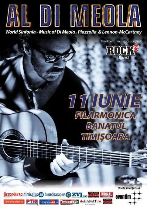 Câştigătorul unui premiu Grammy, Al Di Meola, revine la Timişoara