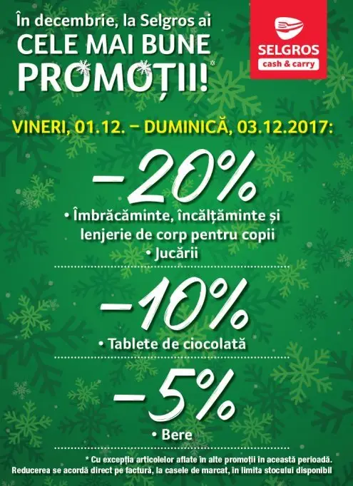 În luna decembrie, la Selgros ai cele mai bune promoții!
