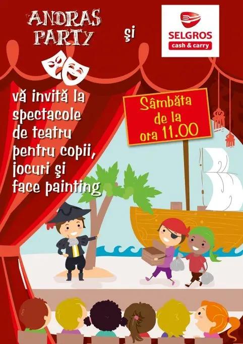 Teatru pentru copii, jocuri si face painting