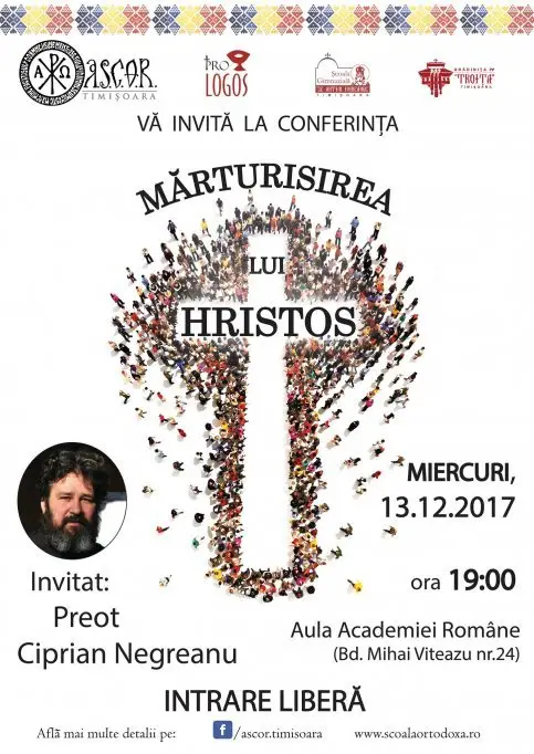 Conferință cu părintele Ciprian Negreanu