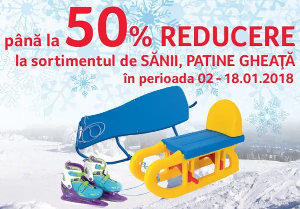 Sanii si patine de gheata la oferta de la Selgros Timisoara