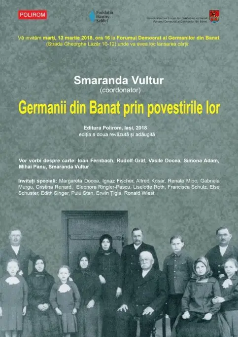 Lansarea volumului Germanii din Banat prin povestirile lor, coordonat de Smaranda Vultur