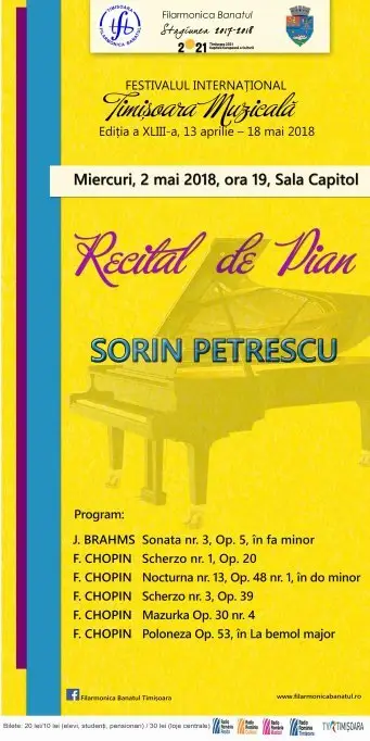 Recital de pian Sorin Petrescu