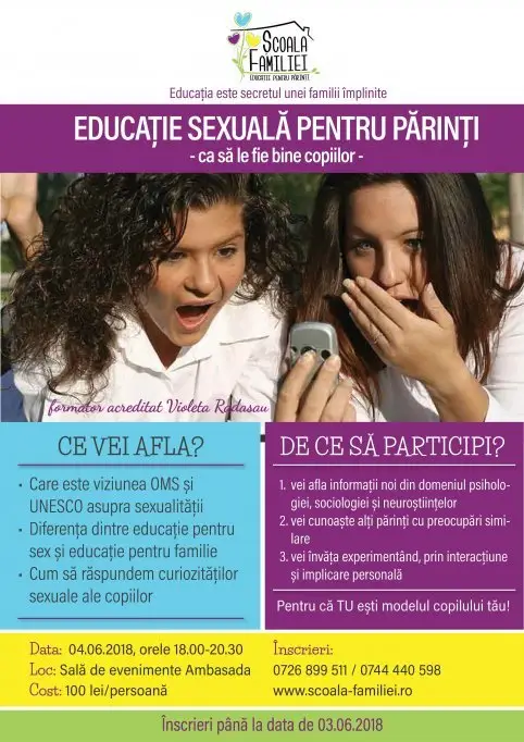 Scoala Familiei: Educatie sexuala pentru parinti ca sa le fie bine copiilor