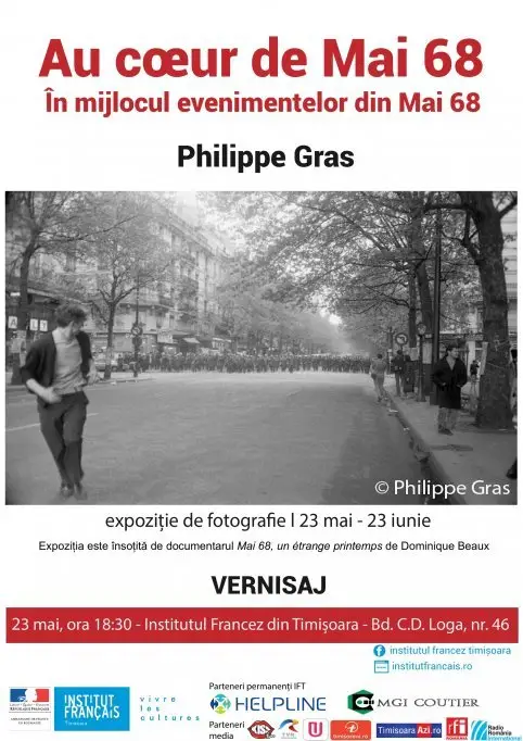 Au coeur de Mai 1968 – expoziție de fotografie de Philippe Gras
