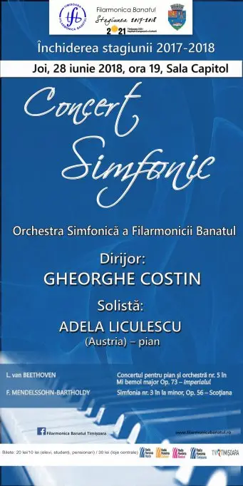 Concert simfonic: Incheierea stagiunii la Filarmonica Banatul