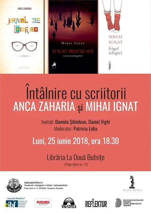 Intalnire cu scriitorii Anca Zaharia si Mihai Ignat