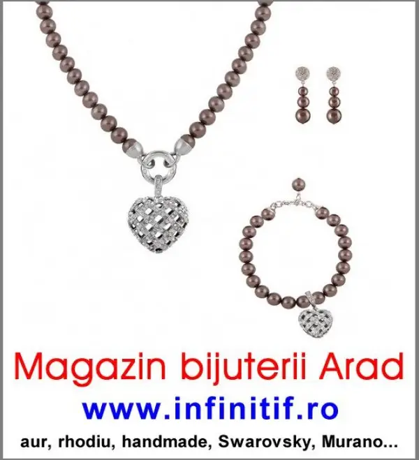 Bijuterii din aur, rhodiu, cristale Swarovsky