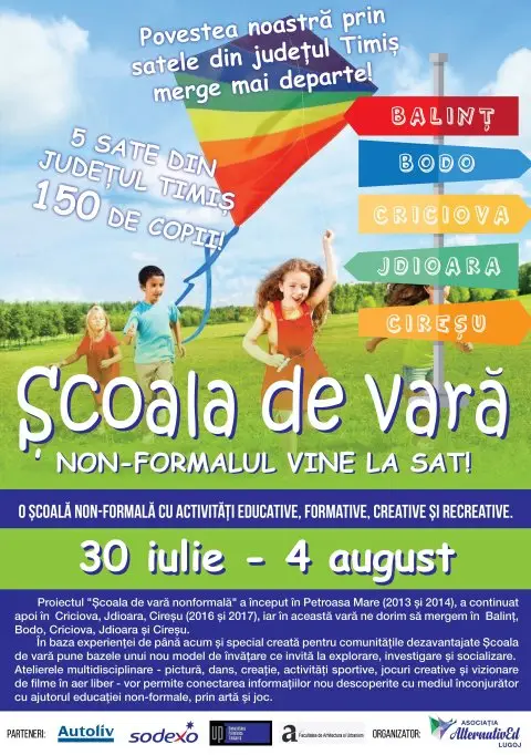Școală de vară: studenții-arhitecți de la UPT, în sprijinul copiilor din mediul rural