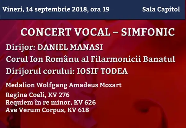 O seara de Mozart la Filarmonica Banatul