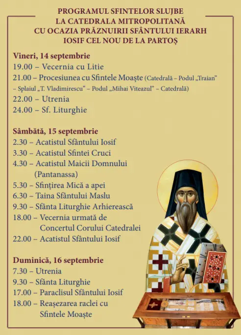 Praznuirea Sfantului Ierarh Iosif cel Nou de la Partos 2018