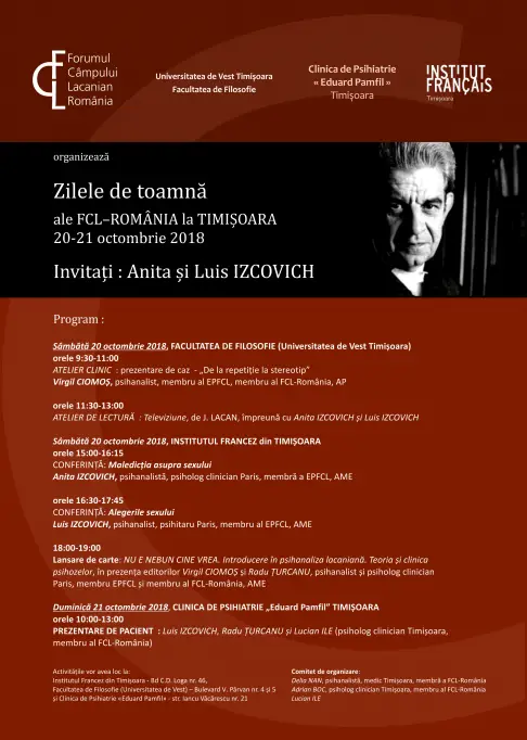 Zilele de toamna ale Forumului Campului Lacanian din Romania la Timisoara