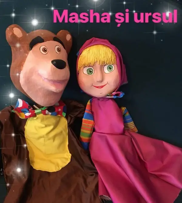 Ursul pacalit de Masha - teatru de papusi