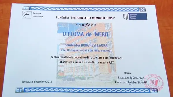 Bursele John Scott la Universitatea Politehnica Timișoara