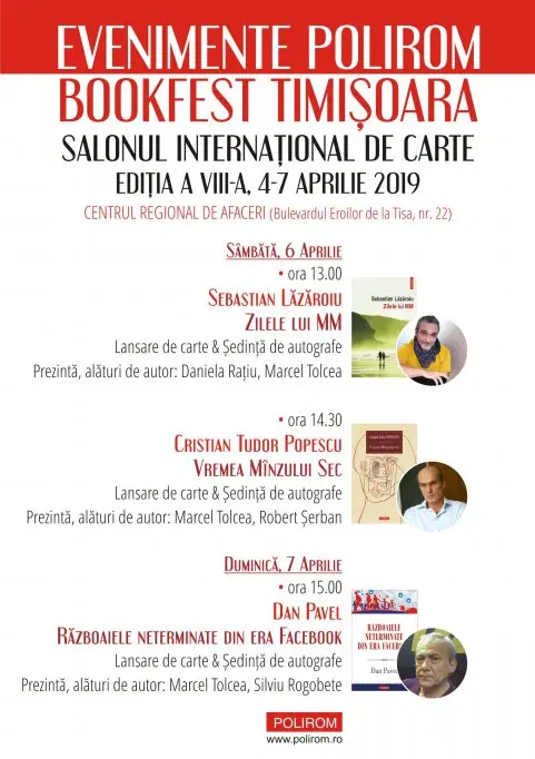 Evenimentele Polirom la Bookfest Timişoara