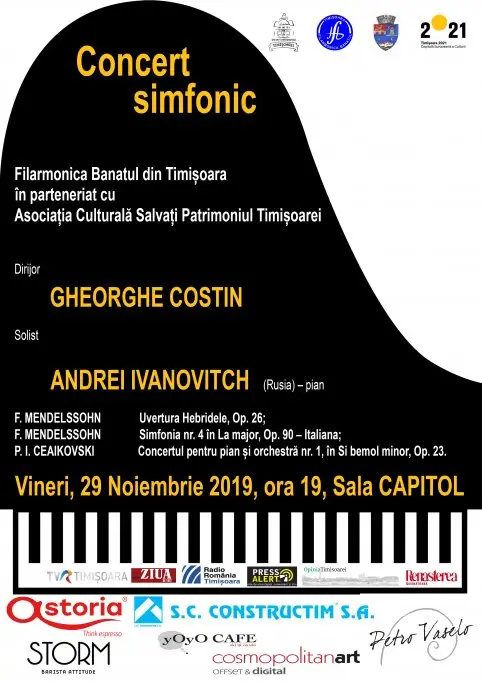 Concert simfonic desfăsurat in parteneriat cu Asociatia Salvati Patrimoniul Timisoarei