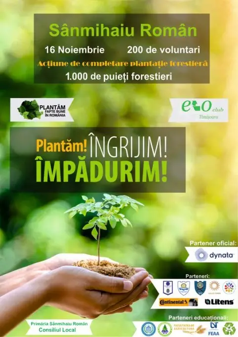 Noiembrie – luna în care vom număra 1.000.000 de puieți plantați la nivel național