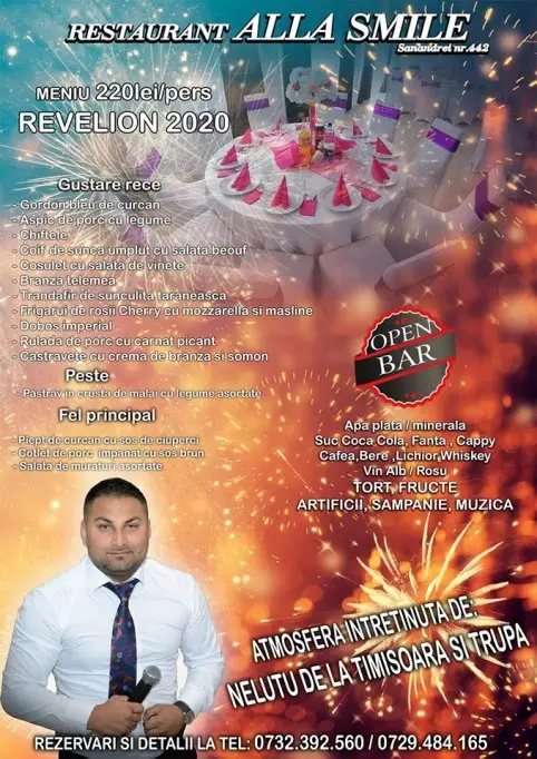 Revelion la Pizzeria Alla Smile din Sanandrei