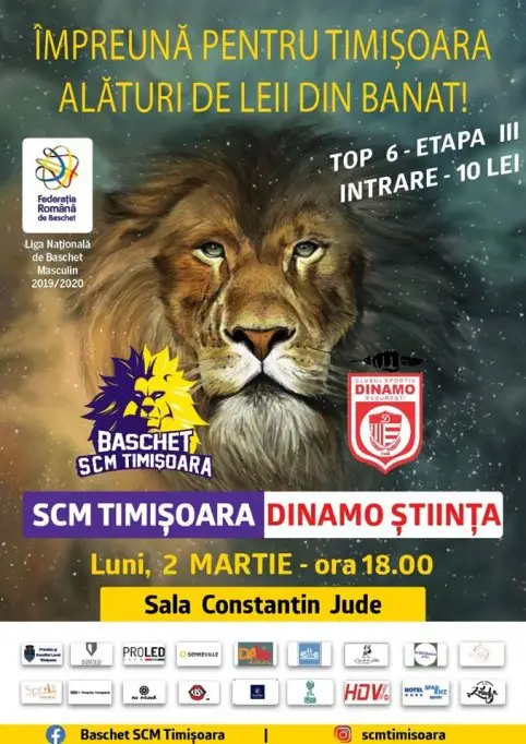Baschet SCM Timisoara - Dinamo Bucuresti