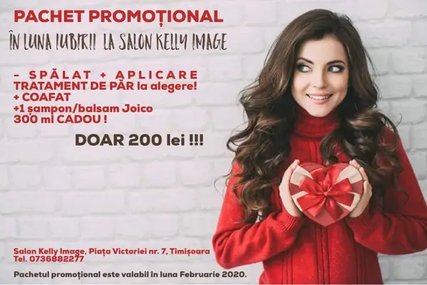 Oferta lunii Februarie la salonul de infrumusetare Kelly Image