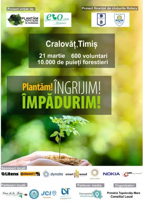 De Ziua Mondială a Pădurii timișorenii ies la plantat