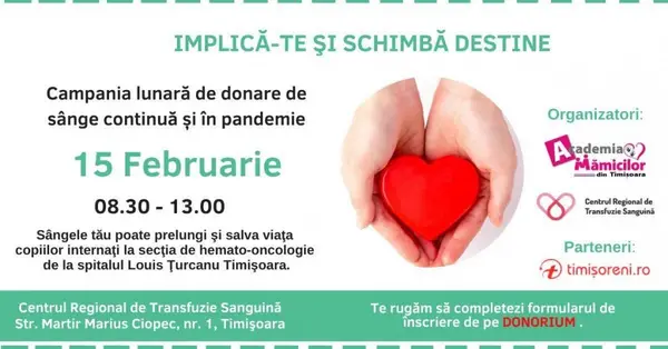 Donare de sânge - Implică-te şi schimbă destine