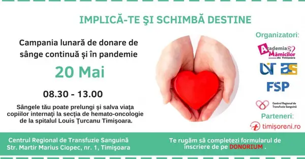 Implica-te si schimba destine - Doneaza sange