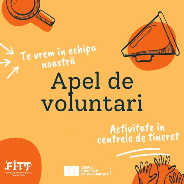 Apel de voluntari pentru centrele de tineret din Timișoara