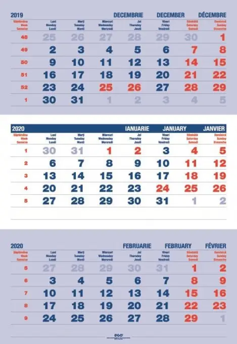 Cumpara calendare triptice pentru o mai buna organizare
